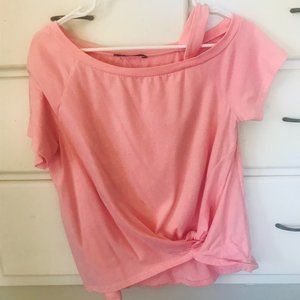 Pink Strap Off Shoulder Pink Top